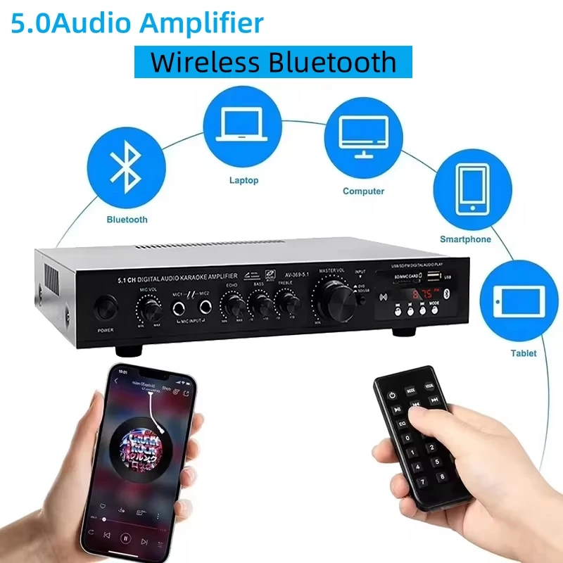 Home Cinema Choice - AV-369BT Bluetooth 5.1 Głośnik z wzmacniaczem