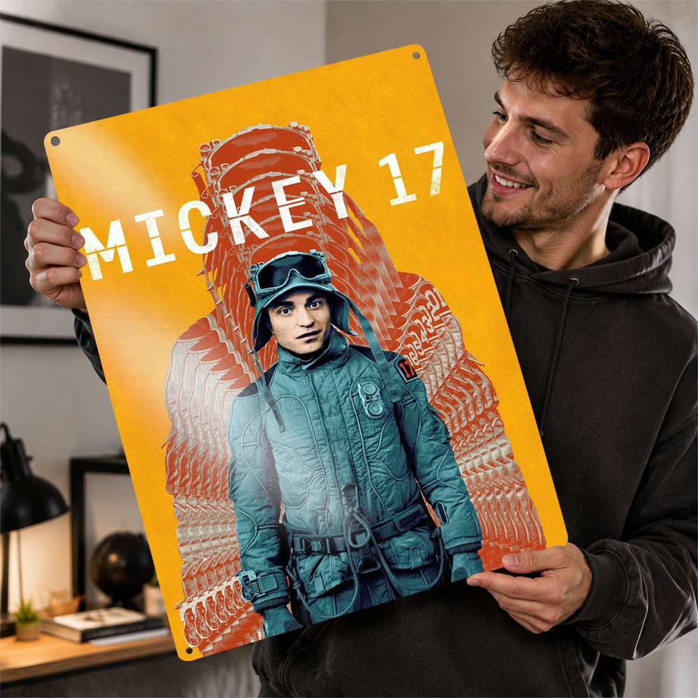Home Cinema Films - Plakat Metalowy Mickey 17 Filmowy, Dekoracja