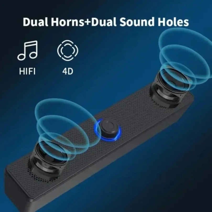 Home Cinema Gaming - Bezprzewodowy soundbar Bluetooth i przewodowy głośnik