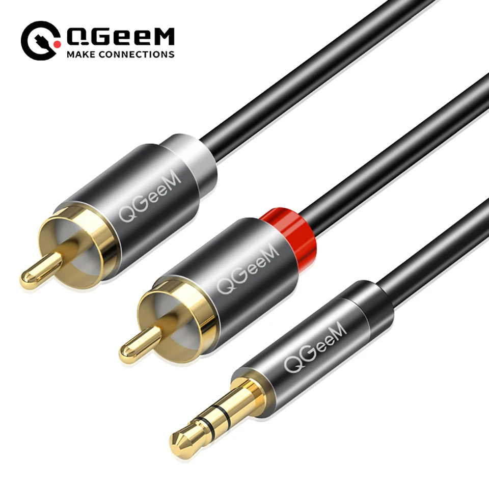 Kabel QGeeM RCA 2RCA do 3.5mm, – Home Cinema Choice recenzja i cena