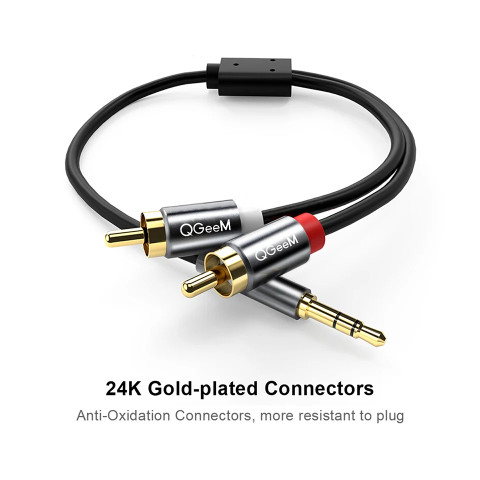Kabel QGeeM RCA 2RCA do 3.5mm, – Home Cinema Choice recenzja i cena