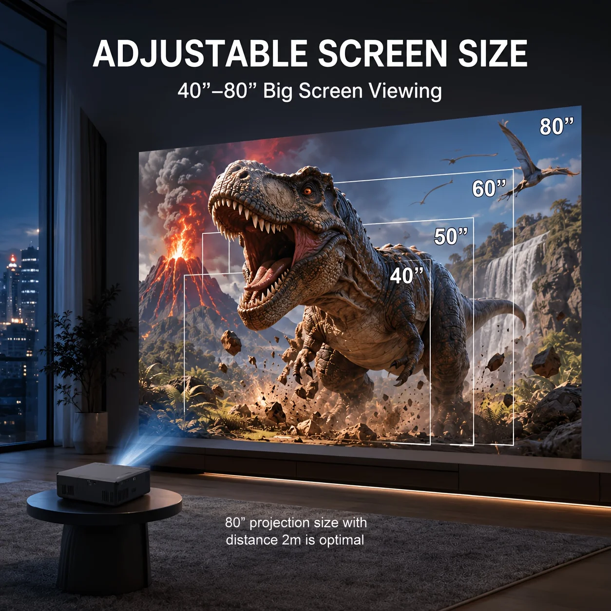Mini przenośny projektor, komp – Home Cinema Gaming recenzja i cena