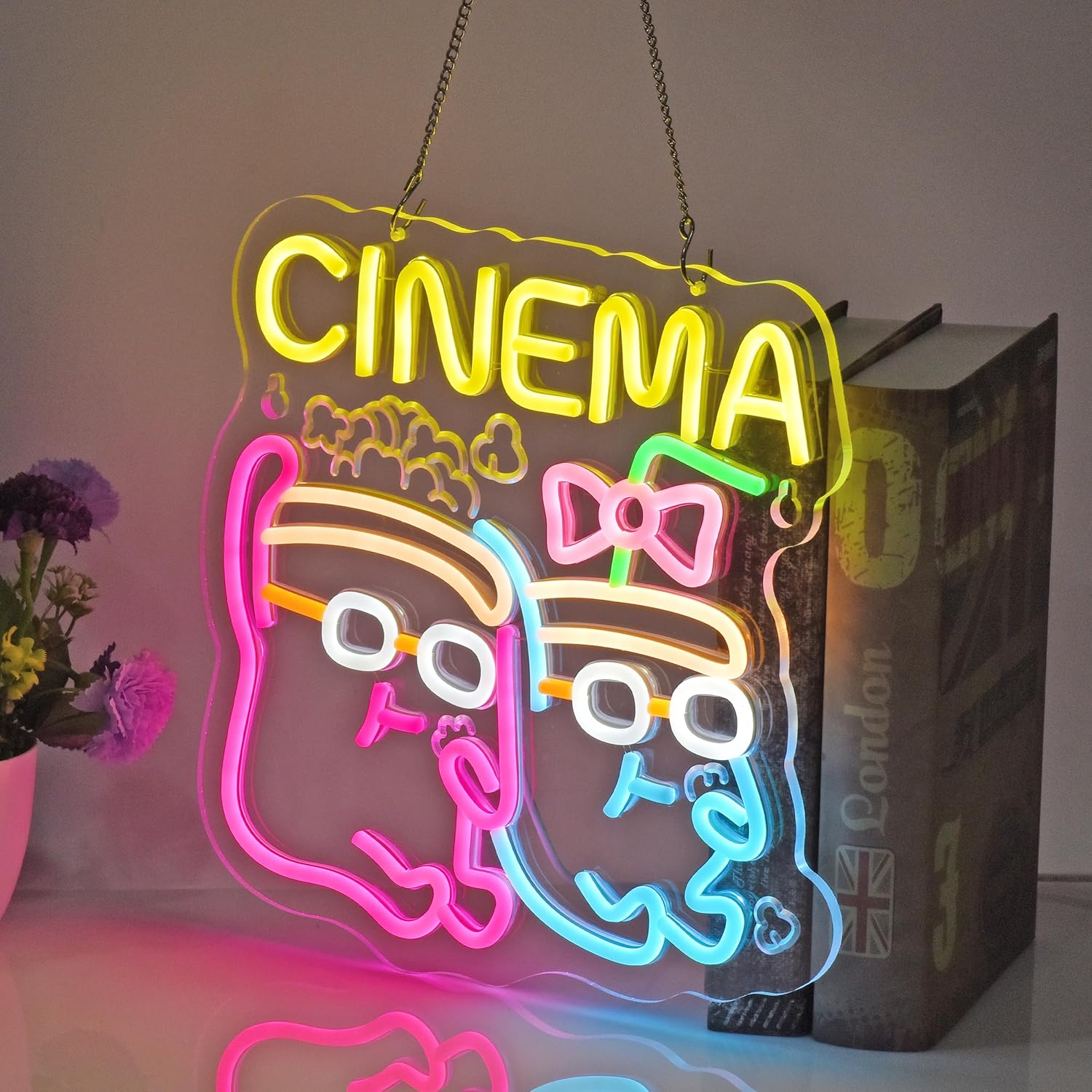 Neonowy Znak LED Kino Popcorn  – Home Cinema Films recenzja i cena