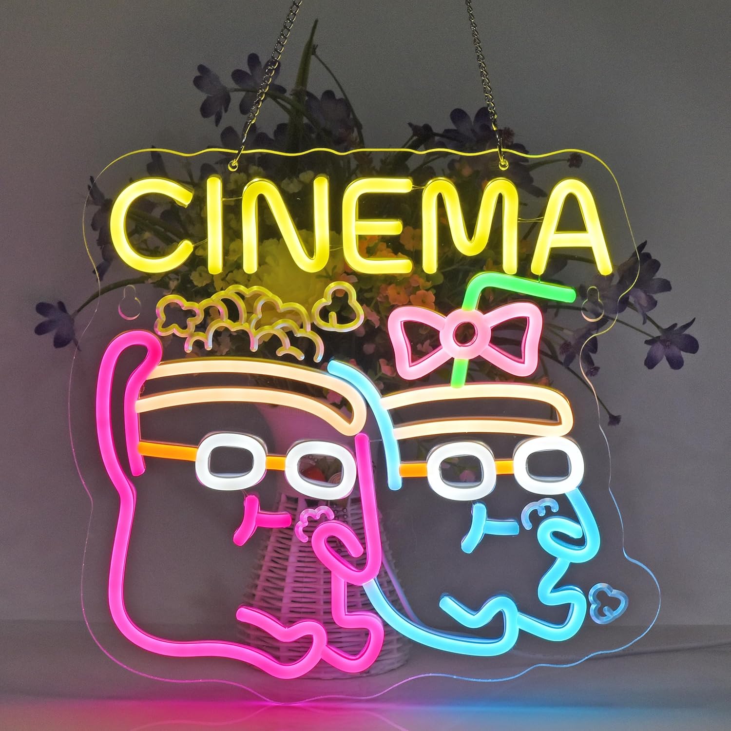 Neonowy Znak LED Kino Popcorn  – Home Cinema Films recenzja i cena