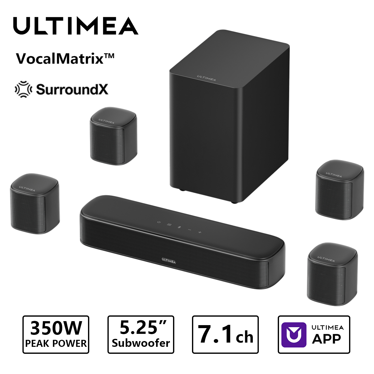 ULTIMEA 350W 7.1-kanałowy Virt – Home Cinema With Wireless Rear Speakers recenzja i cena