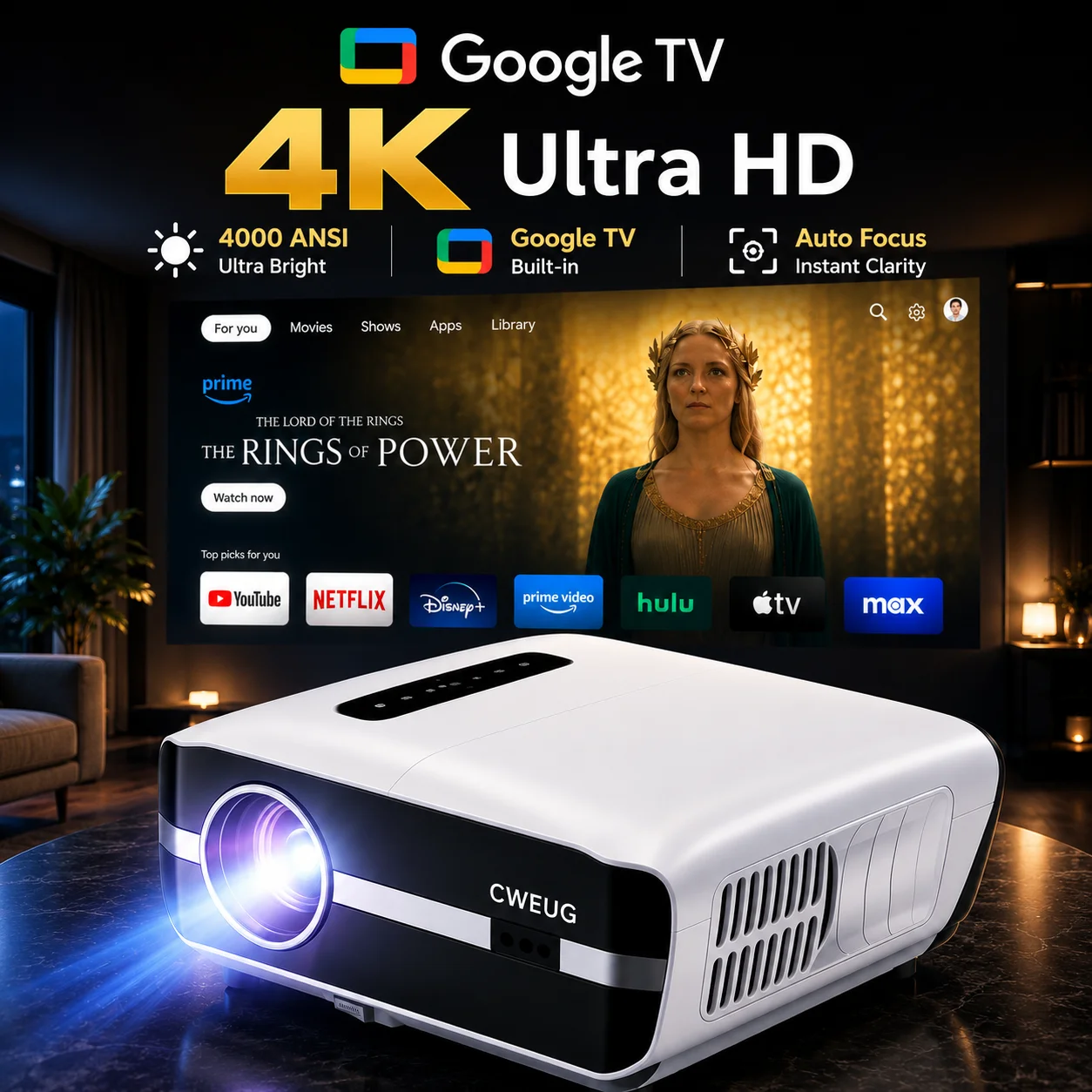 Projektor NewA9S 4k z automaty – Home Cinema Gaming recenzja i cena